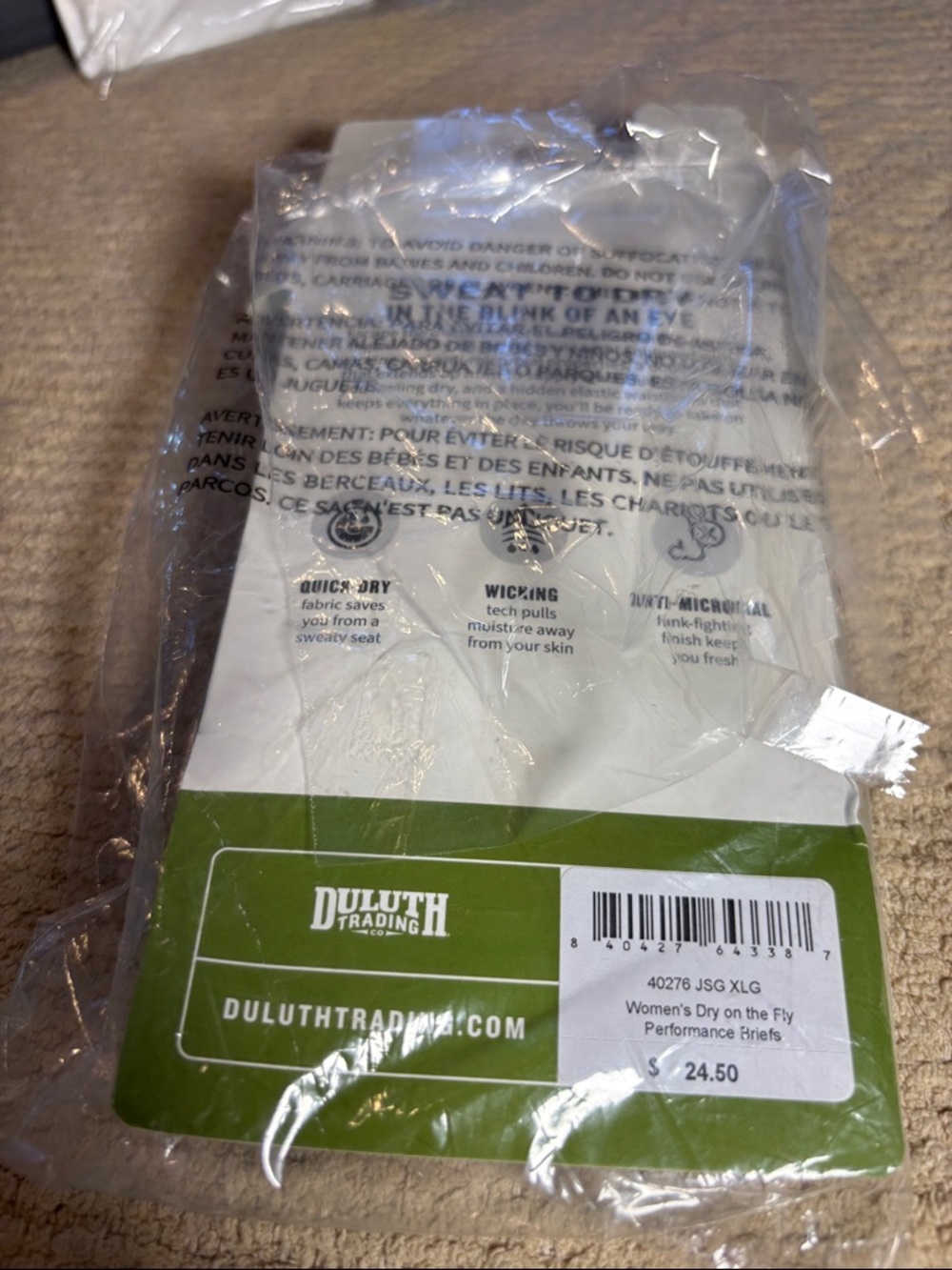Duluth Trading Co Women's Dry on the Fly Performance Briefs - Picture 3 of 6